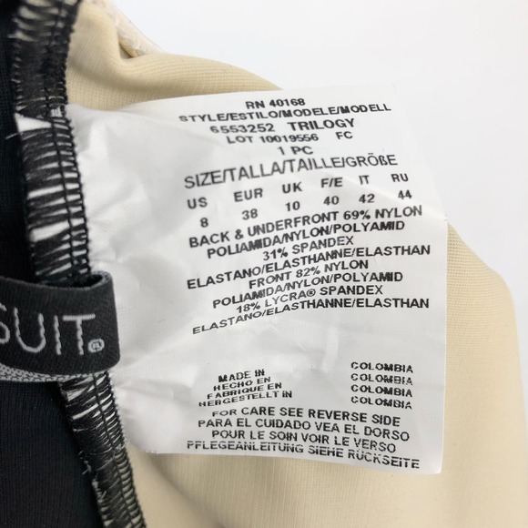 Miraclesuit Black and White One Piece Swimsuit - Picture 11 of 12